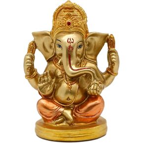 Indian God Lord Ganesha Statue - 5" H Hindu God Ganesh Idol for Diwali Gifts Meditation Yoga Room Altar Decoration Home Temple Mandir Pooja Item in Saudi Arabia