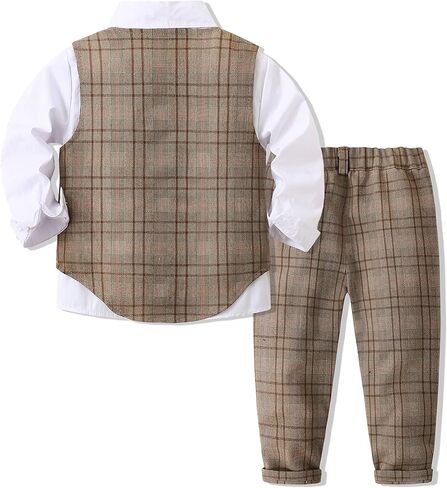 Baby Boys' 4-Piece Set with Dress Shirt, Vest, Pants, and Tie in Saudi Arabia
