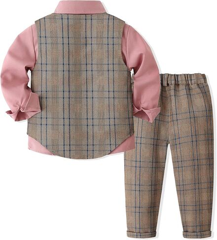 Baby Boys' 4-Piece Set with Dress Shirt, Vest, Pants, and Tie in Saudi Arabia