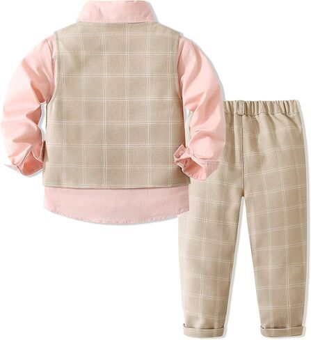 Baby Boys' 4-Piece Set with Dress Shirt, Vest, Pants, and Tie in Saudi Arabia