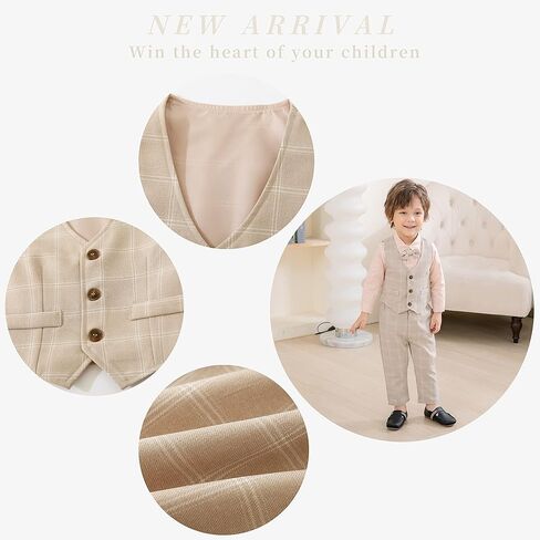 Baby Boys' 4-Piece Set with Dress Shirt, Vest, Pants, and Tie in Saudi Arabia