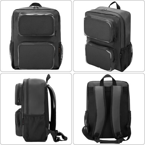 باكماكسي شنطة ظهر ايتا ايتا مع شاشة شفافة مزدوجة بدبابيس، شنطة ظهر متعددة الاغراض، شنطة عرض دبابيس مع حشوة لعرض دبابيس الانيمي in Kuwait