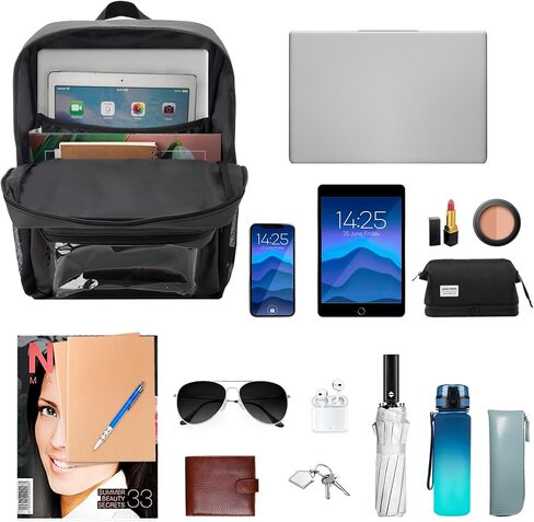 باكماكسي شنطة ظهر ايتا ايتا مع شاشة شفافة مزدوجة بدبابيس، شنطة ظهر متعددة الاغراض، شنطة عرض دبابيس مع حشوة لعرض دبابيس الانيمي in Kuwait