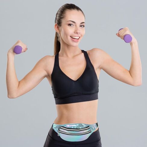 حزمة فاني للنساء من باتيكل 80s، حقيبة خصر قابلة للتعديل 90s Fanny Pack للحفلات والجري، متعددة الألوان in Kuwait