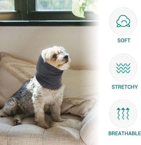 غطاء أذن شتوي للكلاب من LESYPET، غطاء أذن مهدئ للكلب، غطاء رأس لآذان القطط الهادئة لتخفيف القلق، حماية من الضوضاء، التزيين، مقاس صغير in Kuwait