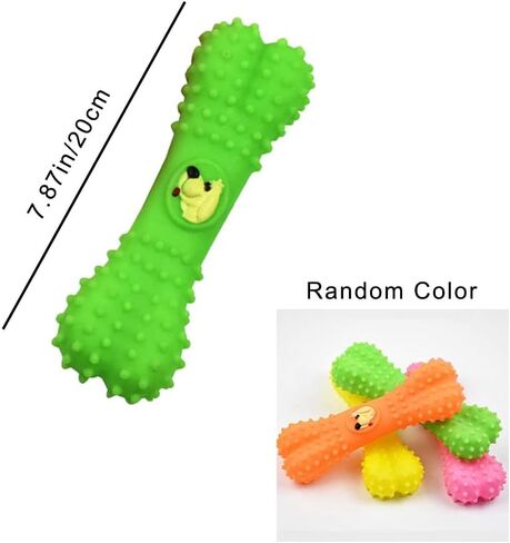 HUAZEXINX ألعاب تسنين الكلاب، ألعاب تسنين الجرو، ألعاب مضغ للكلاب، لعبة تنظيف أسنان الكلاب غير الصعبة، تصدر صوت صرير للمضغ العدواني، صغير متوسط ​​(لون عشوائي) in Kuwait