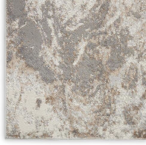 Nourison Elation Abstract Ivory Grey 7'10" x 9'10" Area -Rug, Easy -Cleaning, Non Shedding, Bed Room, Living Room, Dining Room, Kitchen (8x10) in Saudi Arabia