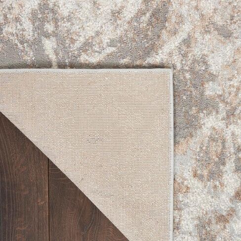 Nourison Elation Abstract Ivory Grey 7'10" x 9'10" Area -Rug, Easy -Cleaning, Non Shedding, Bed Room, Living Room, Dining Room, Kitchen (8x10) in Saudi Arabia