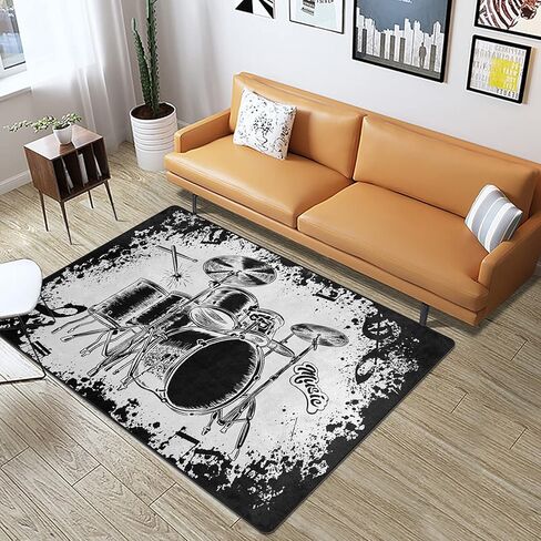 Three Floating Sharks Area Rug Throw Rugs for Living Room Bedroom Apartment Dorm Home Decor Non-Slip Floor Mat Carpet Kitchen Mats 5'3''x4', Blue in Kuwait