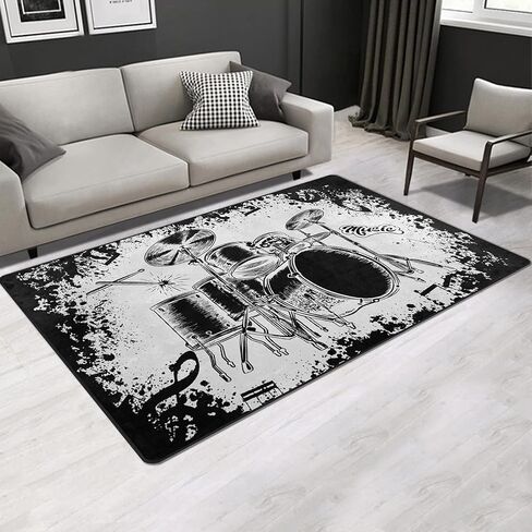 Three Floating Sharks Area Rug Throw Rugs for Living Room Bedroom Apartment Dorm Home Decor Non-Slip Floor Mat Carpet Kitchen Mats 5'3''x4', Blue in Kuwait