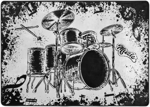 Three Floating Sharks Area Rug Throw Rugs for Living Room Bedroom Apartment Dorm Home Decor Non-Slip Floor Mat Carpet Kitchen Mats 5'3''x4', Blue in Kuwait