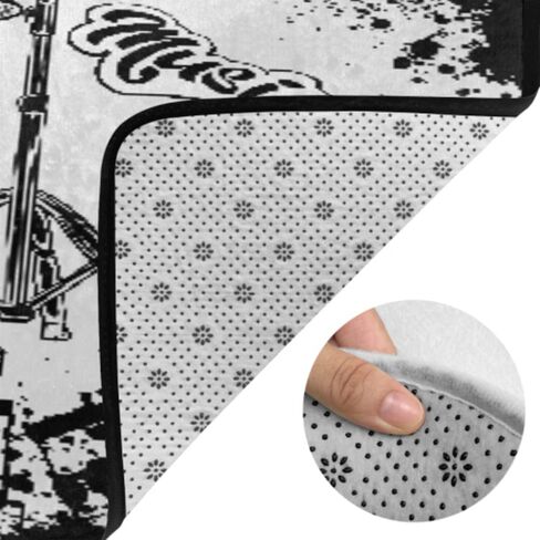 Three Floating Sharks Area Rug Throw Rugs for Living Room Bedroom Apartment Dorm Home Decor Non-Slip Floor Mat Carpet Kitchen Mats 5'3''x4', Blue in Kuwait