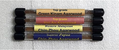 [Bosen] Aloeswood Incense Sample Pack #7-4 Tubes Set-[Top Grade Green Kinam +Top Grade Hoi-an +Superior Western Malaysian Chin-Zhou +Superior Papua Chin-Zhou Agarwood] - AIS437 in Saudi Arabia