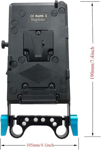 لوحة بطارية Supfoto V-Mount 15 مم، مزود طاقة بقاعدة تثبيت على شكل V مع D-Tap ومخرج USB، بطارية دمية DMW-BLF19 لكاميرات باناسونيك GH3/GH4/GH5/GH5S in Kuwait