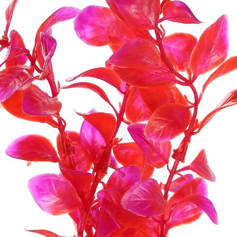 VOCOSTE 3 Pcs Fish Tank Aquarium Decorations Artificial Plants, Plastic Artificial Water Plants for Aquarium, Red, 18.5cm in Saudi Arabia