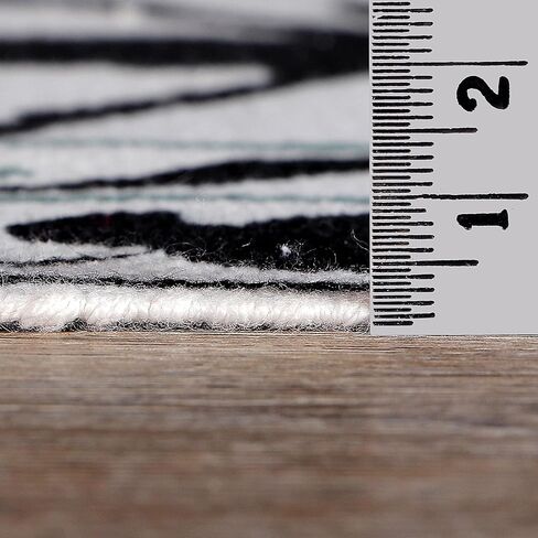 Kaspene Home - سجادة رفيعة للغاية من القطن والبوليستر الشرقي الفارسي باللون البرتقالي والأزرق لغرفة النوم وغرفة المعيشة ومنطقة تناول الطعام - صديقة للأطفال والحيوانات الأليفة، 8 × 10 in Kuwait