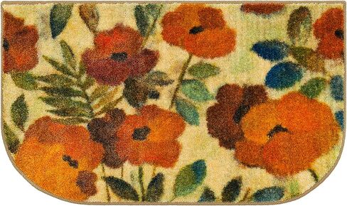 Mohawk Home Kitchen Mat, Sunflower Garden Black (1'6" x 2'6" Slice) in Saudi Arabia