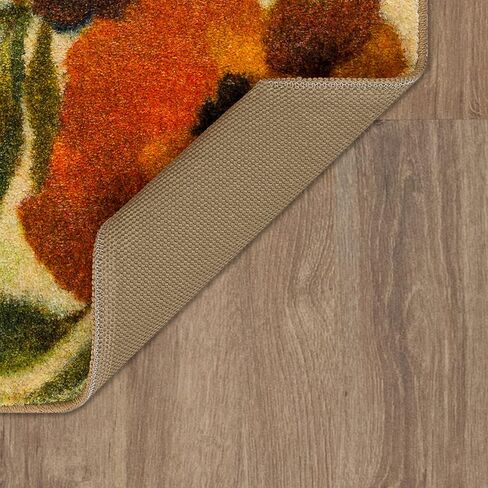 Mohawk Home Kitchen Mat, Sunflower Garden Black (1'6" x 2'6" Slice) in Saudi Arabia
