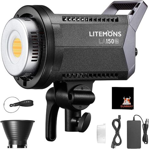 GODOX LA150Bi ضوء فيديو LED ثنائي اللون 190 وات 2800K-6500K 0%-100% تعديل السطوع CRI96 TLCI97 بلوتوث APP التحكم Bowens Mount مناسب للمقابلة، البث المباشر، الصورة، تصوير الفيديو in Saudi Arabia