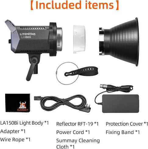 GODOX LA150Bi ضوء فيديو LED ثنائي اللون 190 وات 2800K-6500K 0%-100% تعديل السطوع CRI96 TLCI97 بلوتوث APP التحكم Bowens Mount مناسب للمقابلة، البث المباشر، الصورة، تصوير الفيديو in Saudi Arabia