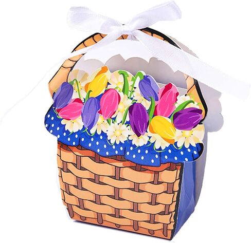 رغانتار 30 قطعة من صناديق الحلوى بنمط سلة الزهور لحفلات الزفاف وهدايا عيد الميلاد، صناديق حلوى الزفاف لحفلات الزفاف وحفلات ما قبل الزواج وديكور حفلات اعياد الميلاد in Kuwait