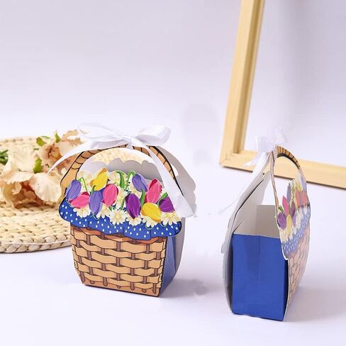 رغانتار 30 قطعة من صناديق الحلوى بنمط سلة الزهور لحفلات الزفاف وهدايا عيد الميلاد، صناديق حلوى الزفاف لحفلات الزفاف وحفلات ما قبل الزواج وديكور حفلات اعياد الميلاد in Kuwait