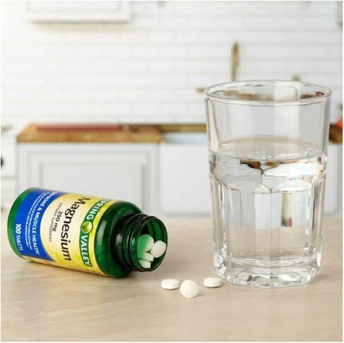 سبرينج فالي مغنيسيوم 250 ملجم، 100 قرص + ملصق منزلي من إس تي إس. in Kuwait