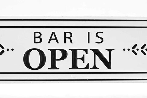 Swivel Metal Tabletop Sign Decor with Embossed Lettering on 2 Sides-Bar is Open/Closed for Kitchen (White in Saudi Arabia