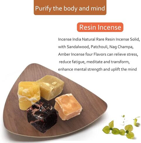 4 * 0.17(oz) Indian Incense Natural Solid Rare Amber Incense (Sandalwood +Patchouli+Nag Champa+Amber Incense) in Kuwait