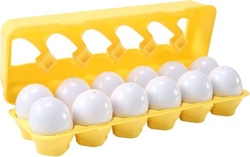 4 مجموعات من لعبة ديمبل المرحة لمطابقة البيض (إجمالي 48 بيضة) ألعاب بيض عيد الفصح للأطفال الصغار، ألعاب التعرف على الأشكال للأطفال، مجموعة ألغاز البيض التعليمية لفرز الأشكال الملونة للأطفال in Kuwait