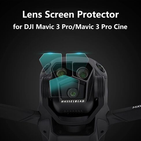 Craznick Lens Screen Protector for Dji Mavic 3 Pro/Mavic 3 Pro Cine Drone 9H HD Tempered Glass Screen Protector Film Anti-Scrach Anti-Fingerprint Anti-Bubble Anti-Dust 2 Set in Saudi Arabia