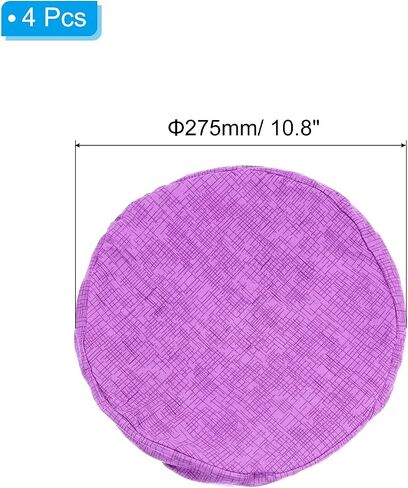 PATIKIL Round Bar Stool Cover, 4 Pack Washable Elastic Stool Cushion Cover for Diameter 12"-14" Chair, Khaki in Saudi Arabia