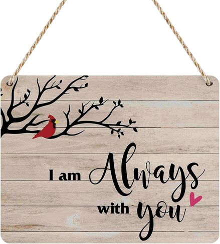 Memorial Gifts Sympathy Gift Farmhouse Red Bird Decor Vintage Wall Hanging Decor for Home Man Cave Garage Memorial Ceremony Reception Remembrance Bereavement Gifts Wood Sign for Front Door Porch in Kuwait