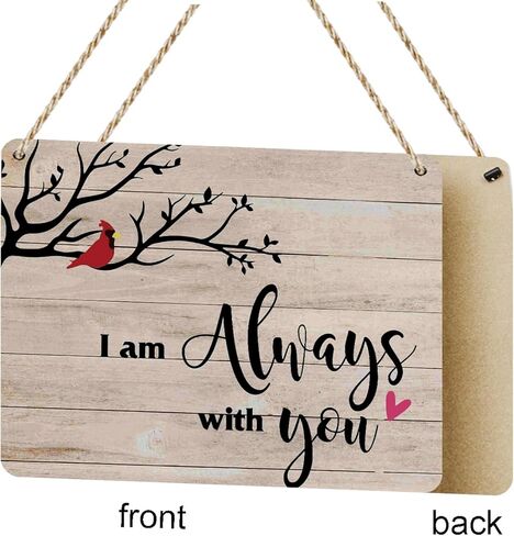 Memorial Gifts Sympathy Gift Farmhouse Red Bird Decor Vintage Wall Hanging Decor for Home Man Cave Garage Memorial Ceremony Reception Remembrance Bereavement Gifts Wood Sign for Front Door Porch in Kuwait