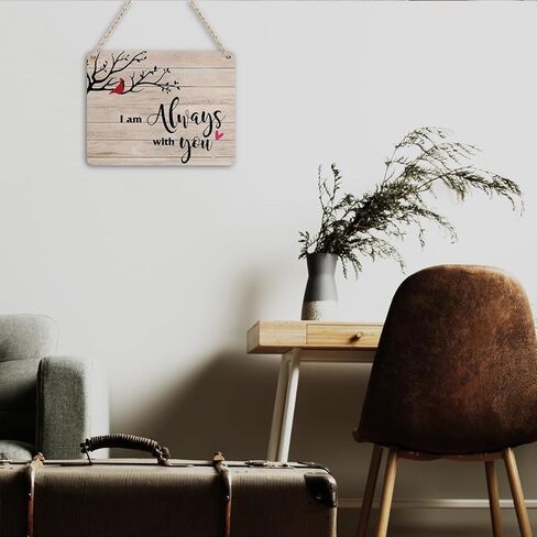 Memorial Gifts Sympathy Gift Farmhouse Red Bird Decor Vintage Wall Hanging Decor for Home Man Cave Garage Memorial Ceremony Reception Remembrance Bereavement Gifts Wood Sign for Front Door Porch in Kuwait