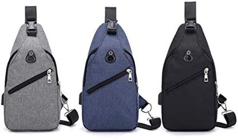 حقيبة كتف بحزام للجنسين على الصدر حقيبة الظهر فاني باك حقيبة كروسبودي للرجال والنساء, رمادي, السفر in Kuwait