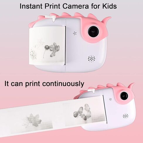 Instant Camera for Kids Camera for Girls 3.0" Touch Screen, Kids Digital Camera Instant Print with 3 Rolls Print Papers & 32G TF Card（Blue） in Saudi Arabia