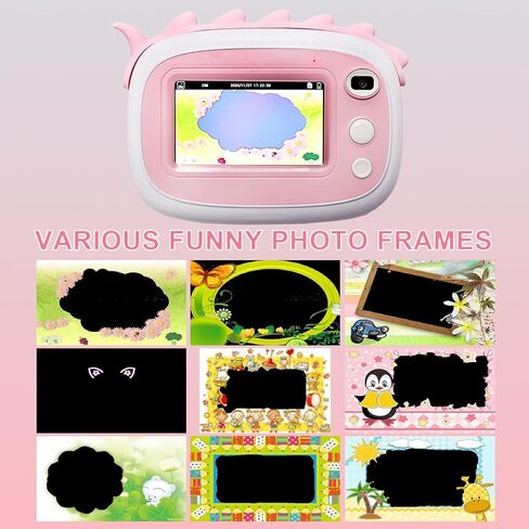 Instant Camera for Kids Camera for Girls 3.0" Touch Screen, Kids Digital Camera Instant Print with 3 Rolls Print Papers & 32G TF Card（Blue） in Saudi Arabia
