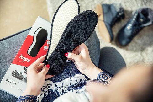 Arctic Lambskin Winter Shoe Insoles Set, 3 Pairs of Soft Bristle and Cotton Edge Shoe Inserts for Men & Women, Very Warm, 3 Pair Set, by Kaps (39 EUR / L8 US) in Saudi Arabia