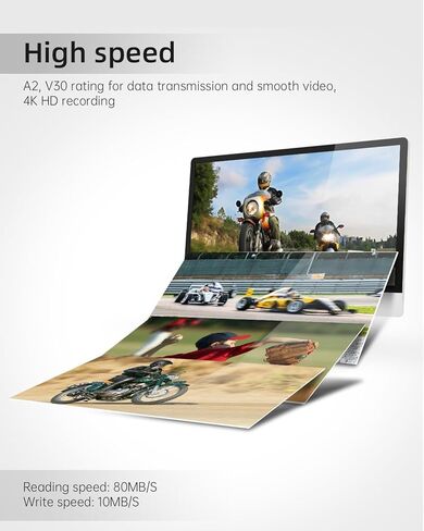 64G Micro SDXC Memory Card Read Speed up to 80 MB/s for Smartphones, Tablets, Cameras, GoPro/Action Cameras, laptops, Desktop Computers in Kuwait