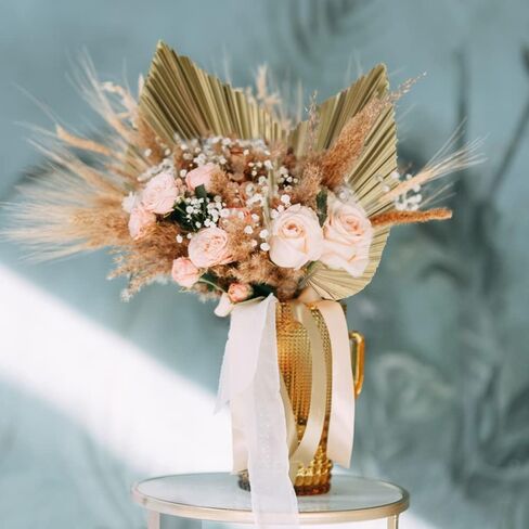 HAIOPS Dried Palm Leaves 6PCS Natural Tropical Dry Palm Spear Home Decor Kit in Kuwait