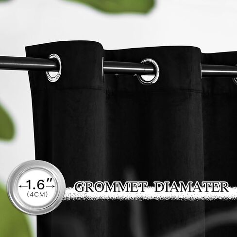 PONY DANCE ستائر خزانة مخملية سوداء لباب غرفة النوم بطول 80 بوصة، ستارة باب مؤقتة للتعتيم لخصوصية المدخل، غطاء ستائر مقسم للغرفة، أبواب الأكورديون الداخلية، لوحة واحدة، 42 عرضًا in Kuwait