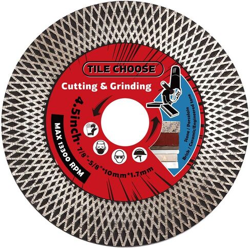 Solidure 4.5" Tile Saw Blade,Grinding Tile Blade for Cutting and Grinding Porcelain Tile Granite Marble in Kuwait