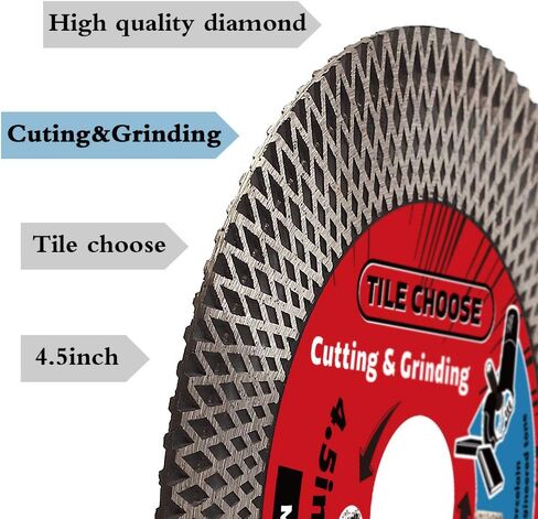 Solidure 4.5" Tile Saw Blade,Grinding Tile Blade for Cutting and Grinding Porcelain Tile Granite Marble in Kuwait