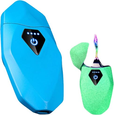 ولاعة بلازما SKRFIRE ولاعة كهربائية عديمة اللهب، ولاعة كهربائية قابلة لإعادة الشحن، ولاعة USB مقاومة للرياح، مفتاح لمس، مظهر أنيق، هدية جميلة (أبيض مضيء) in Kuwait