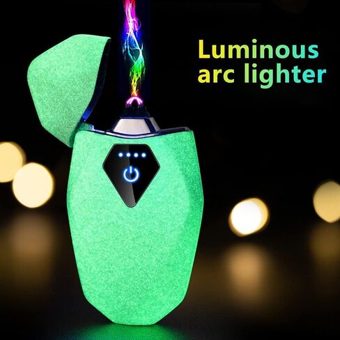 ولاعة بلازما SKRFIRE ولاعة كهربائية عديمة اللهب، ولاعة كهربائية قابلة لإعادة الشحن، ولاعة USB مقاومة للرياح، مفتاح لمس، مظهر أنيق، هدية جميلة (أبيض مضيء) in Kuwait