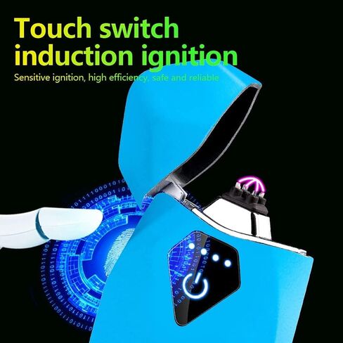 ولاعة بلازما SKRFIRE ولاعة كهربائية عديمة اللهب، ولاعة كهربائية قابلة لإعادة الشحن، ولاعة USB مقاومة للرياح، مفتاح لمس، مظهر أنيق، هدية جميلة (أبيض مضيء) in Kuwait