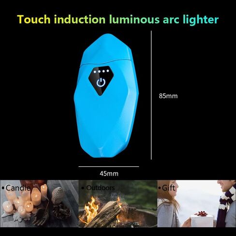 ولاعة بلازما SKRFIRE ولاعة كهربائية عديمة اللهب، ولاعة كهربائية قابلة لإعادة الشحن، ولاعة USB مقاومة للرياح، مفتاح لمس، مظهر أنيق، هدية جميلة (أبيض مضيء) in Kuwait