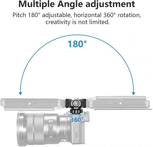 ذراع سحري ذو كرة مزدوجة F1TP متعدد الوظائف مع برغي 1/4 بوصة ومحول رأس خيوط 3/8 بوصة - مثالي لتركيب الدراجات النارية، وكاميرات الحركة، وDSLRs، والشاشات، وكاميرات الفيديو in Kuwait