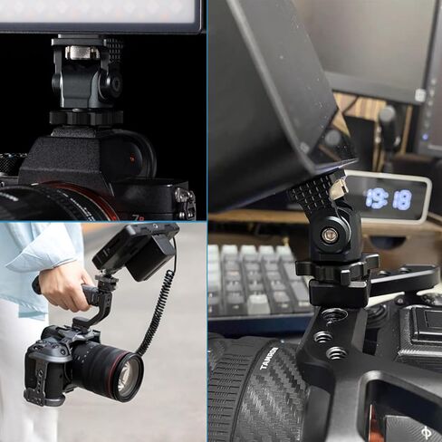 ذراع سحري ذو كرة مزدوجة F1TP متعدد الوظائف مع برغي 1/4 بوصة ومحول رأس خيوط 3/8 بوصة - مثالي لتركيب الدراجات النارية، وكاميرات الحركة، وDSLRs، والشاشات، وكاميرات الفيديو in Kuwait